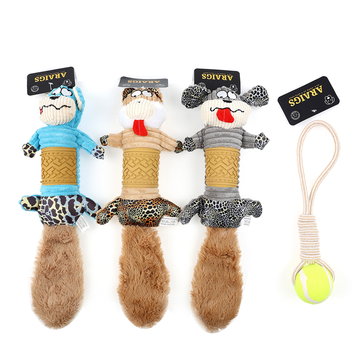 Funny Face Pet Squeaky Plush Toy
